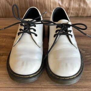 Pre-owned Dr. Martens Kids Youth 1461 J White Romario Size 3